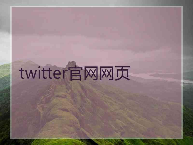 twitter官网网页