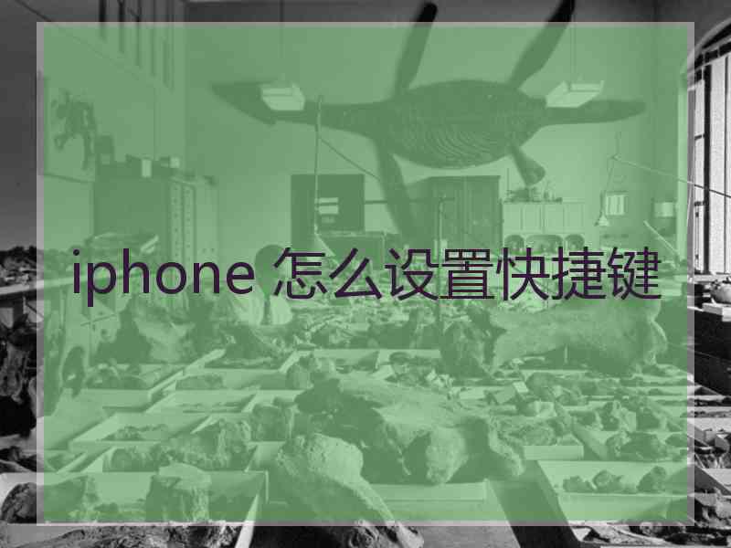 iphone 怎么设置快捷键