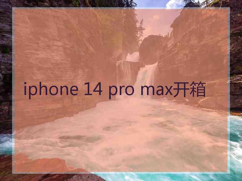 iphone 14 pro max开箱