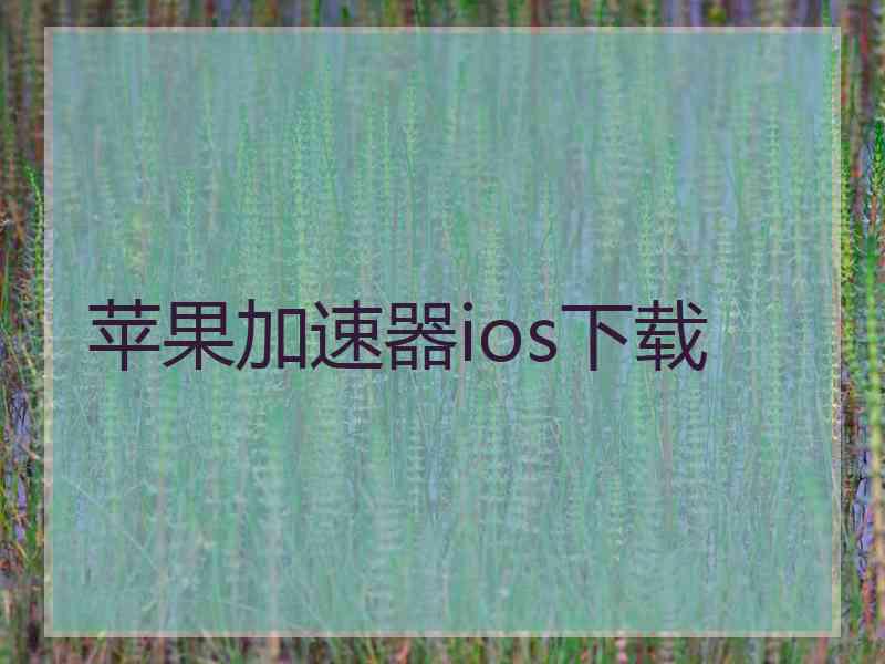 苹果加速器ios下载