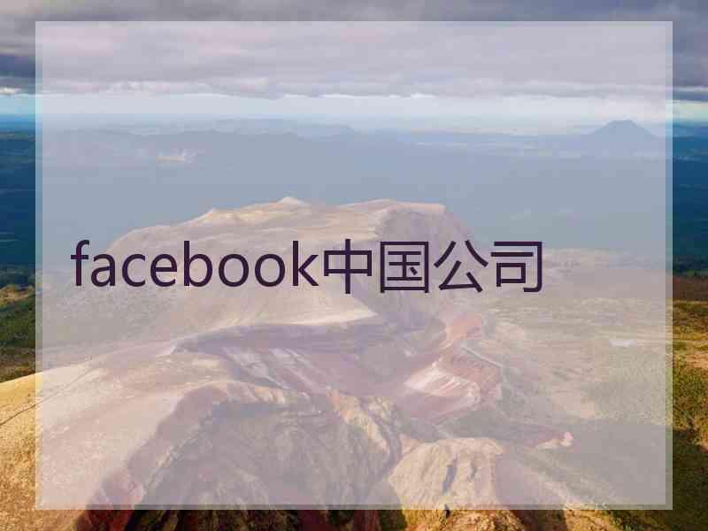 facebook中国公司