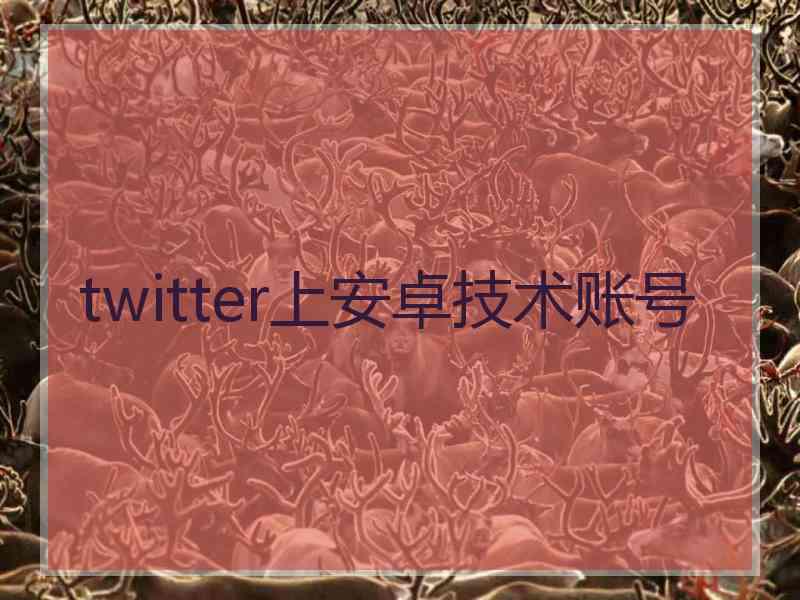 twitter上安卓技术账号