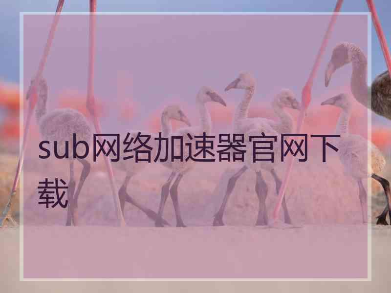 sub网络加速器官网下载