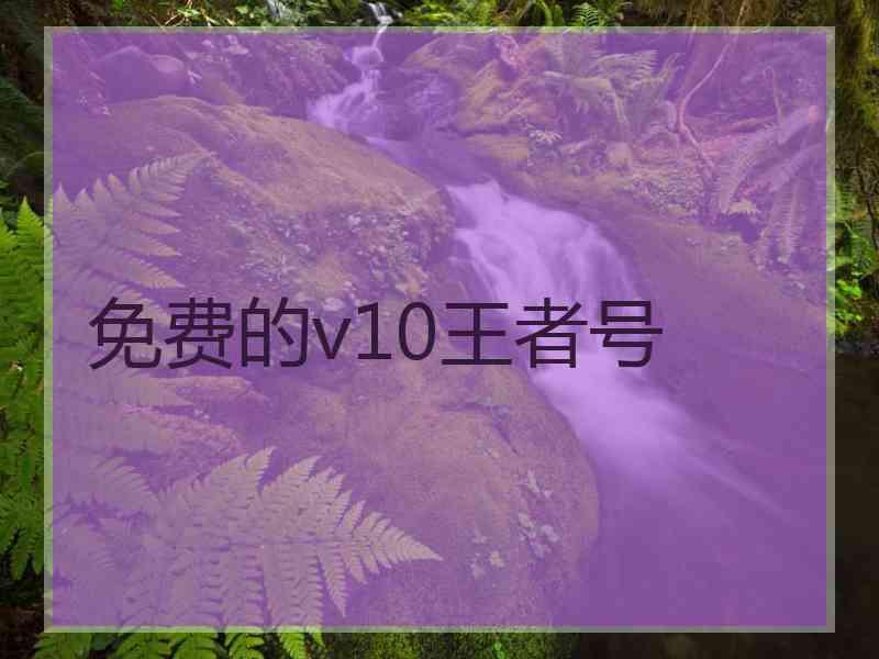 免费的v10王者号