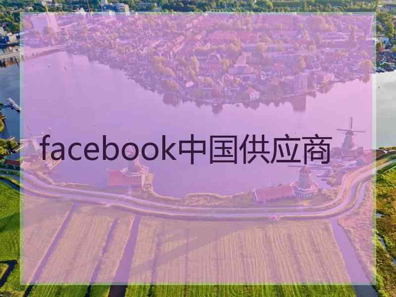 facebook中国供应商