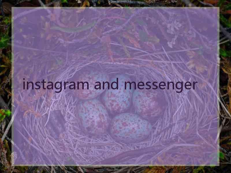 instagram and messenger