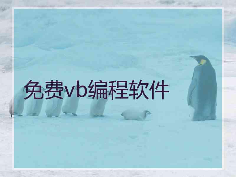 免费vb编程软件