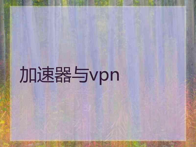 加速器与vpn