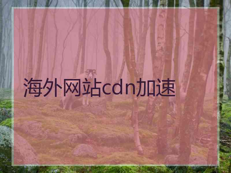 海外网站cdn加速