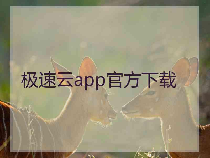 极速云app官方下载