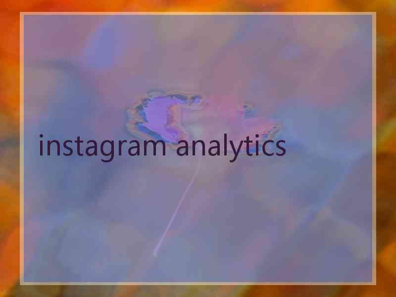 instagram analytics