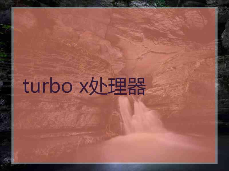 turbo x处理器