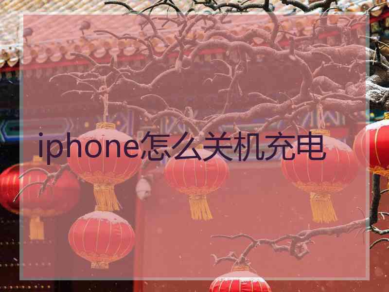 iphone怎么关机充电