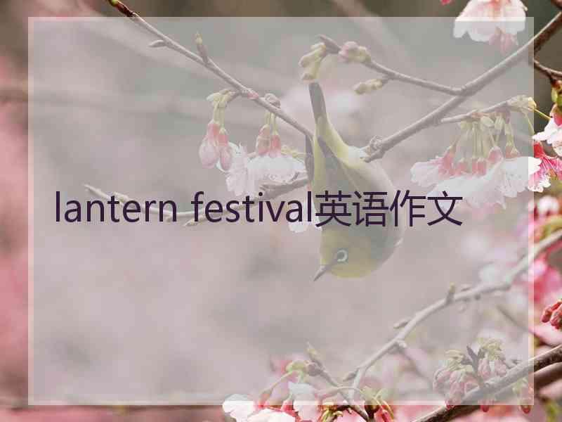 lantern festival英语作文