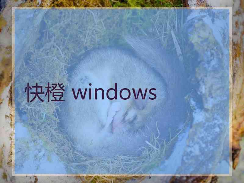 快橙 windows