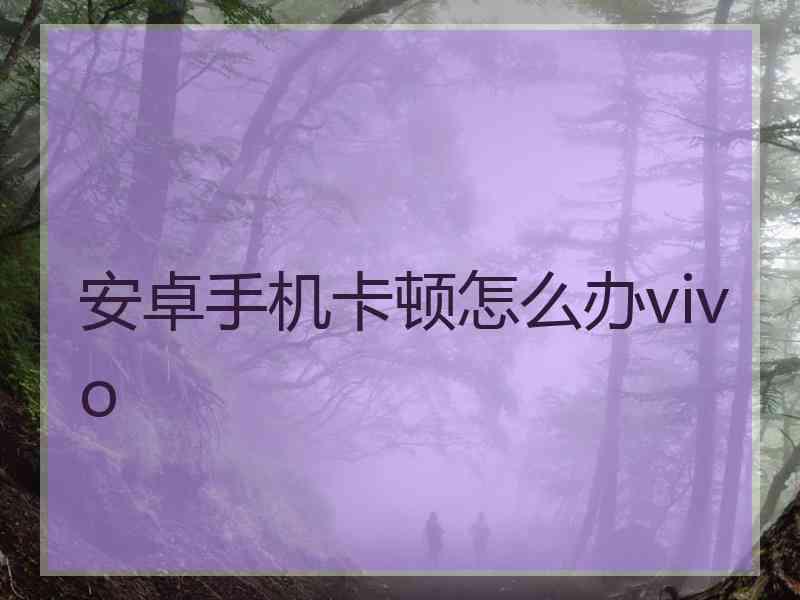 安卓手机卡顿怎么办vivo