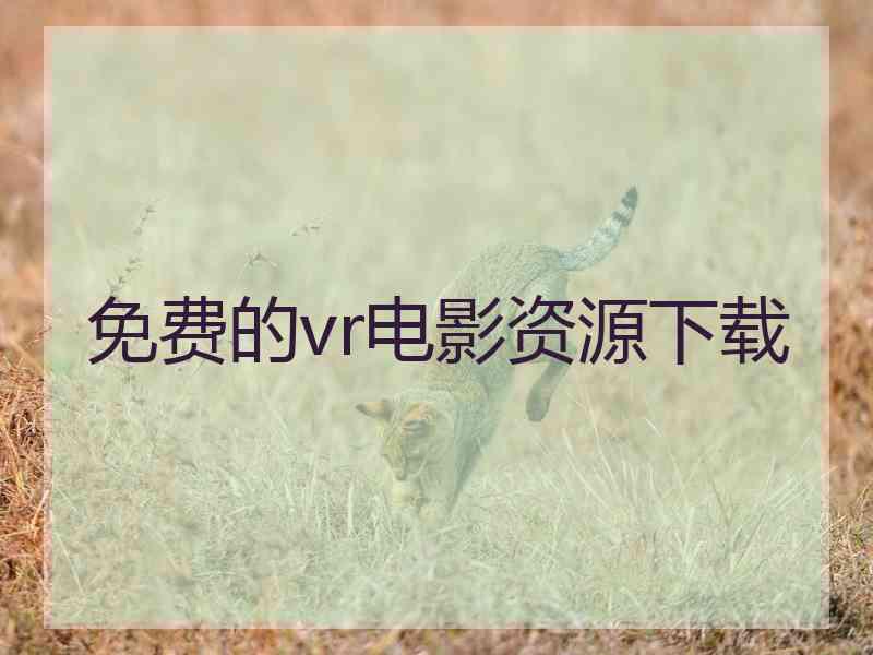 免费的vr电影资源下载