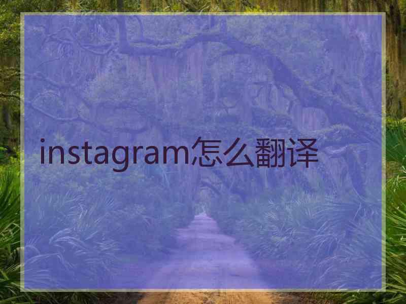 instagram怎么翻译