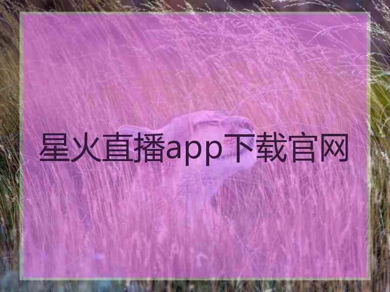 星火直播app下载官网