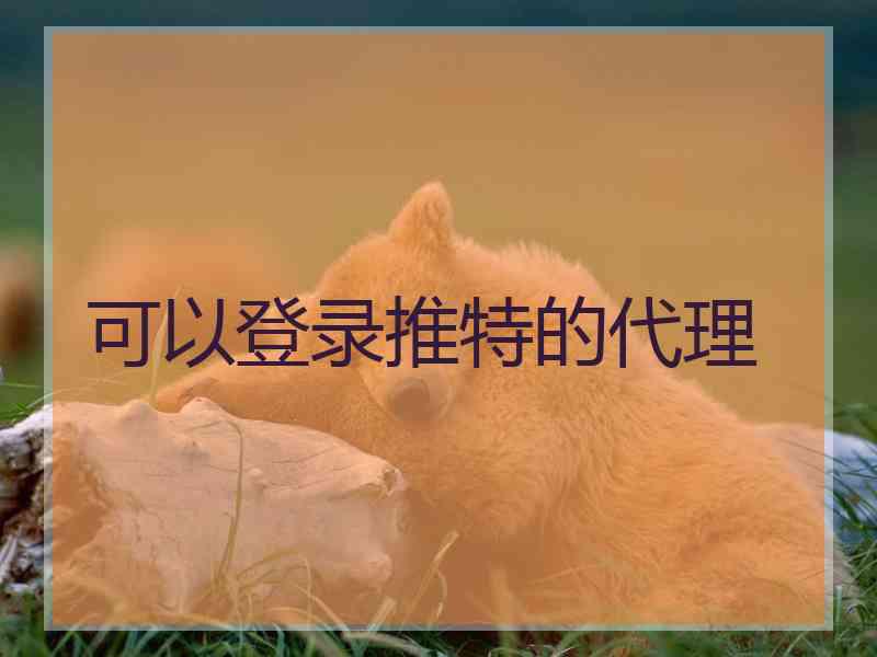 可以登录推特的代理