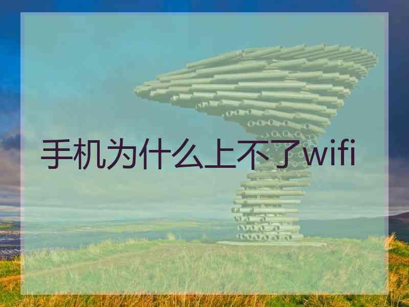 手机为什么上不了wifi