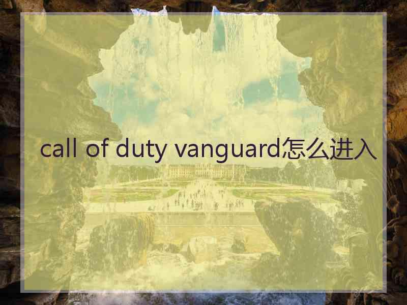 call of duty vanguard怎么进入